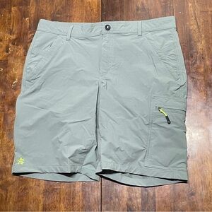 Loco Skailz Shorts Mens 38 Gray Fishing Quick Dry Stretch Cargo 10.5 Inseam
